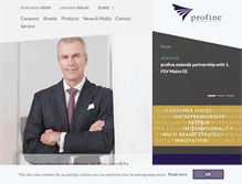 Tablet Screenshot of profine-group.com